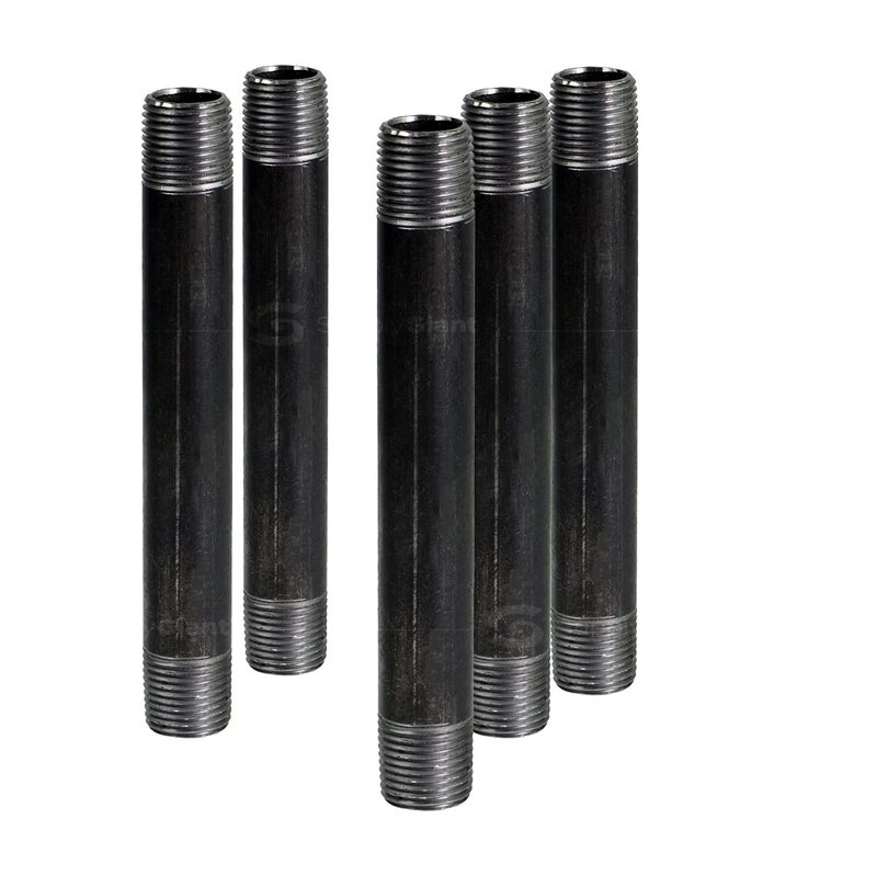 SUPPLYGIANT Everflow Supplies NPBL3880-5 Black Nipple Pipe, 3/8" x 8", - Image 3